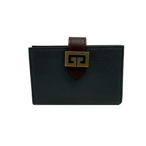 Givenchy Wallet Goatskin Lambskin Gray Bordeaux